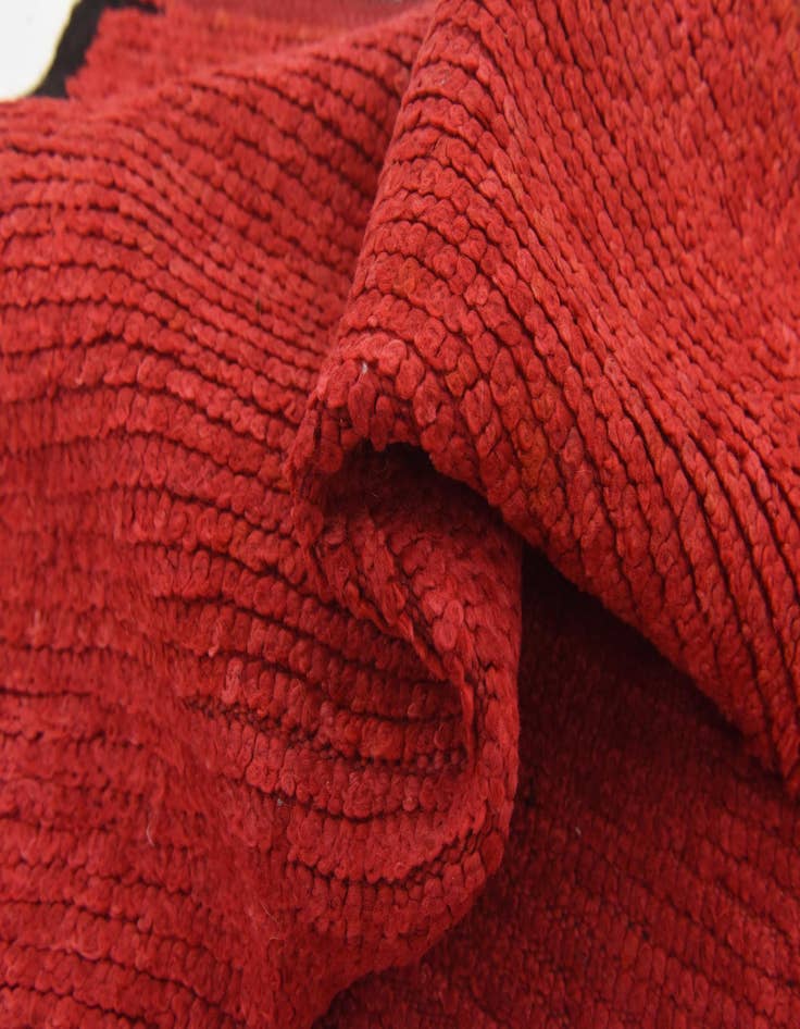 Detail image of  4' 10 x 12' 5  Hand Knotted Moroccan Wool Runner Rug