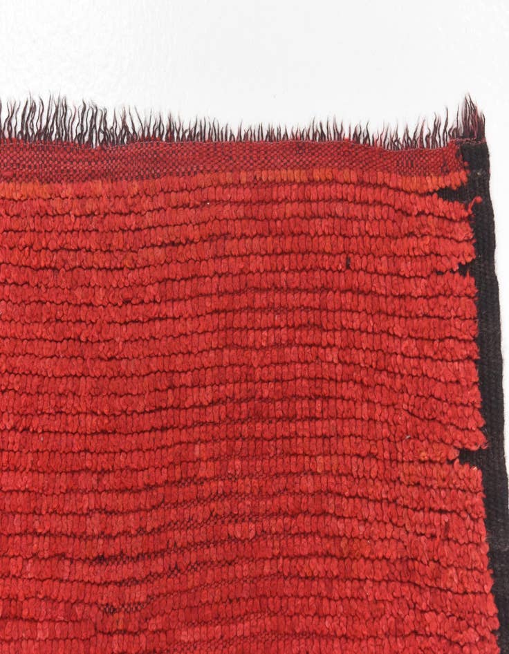 Detail image of  4' 10 x 12' 5  Hand Knotted Moroccan Wool Runner Rug