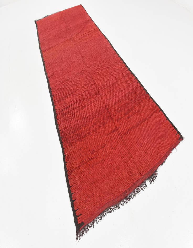 Detail image of  4' 10 x 12' 5  Hand Knotted Moroccan Wool Runner Rug