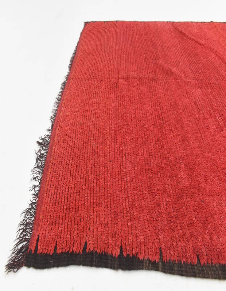 Detail image of  4' 10 x 12' 5  Hand Knotted Moroccan Wool Runner Rug