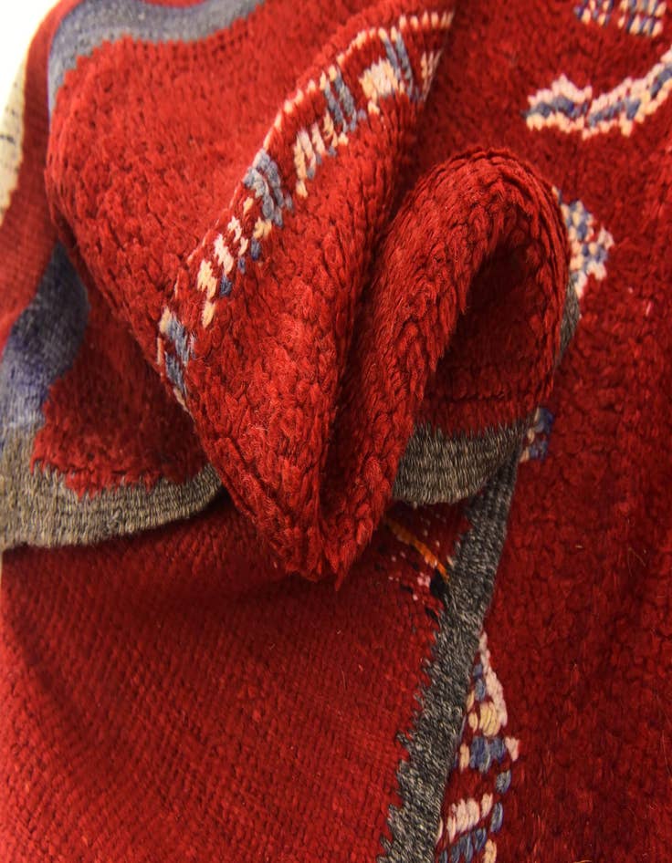 Detail image of  5' 4 x 11' 10  Hand Knotted Moroccan Wool Runner Rug