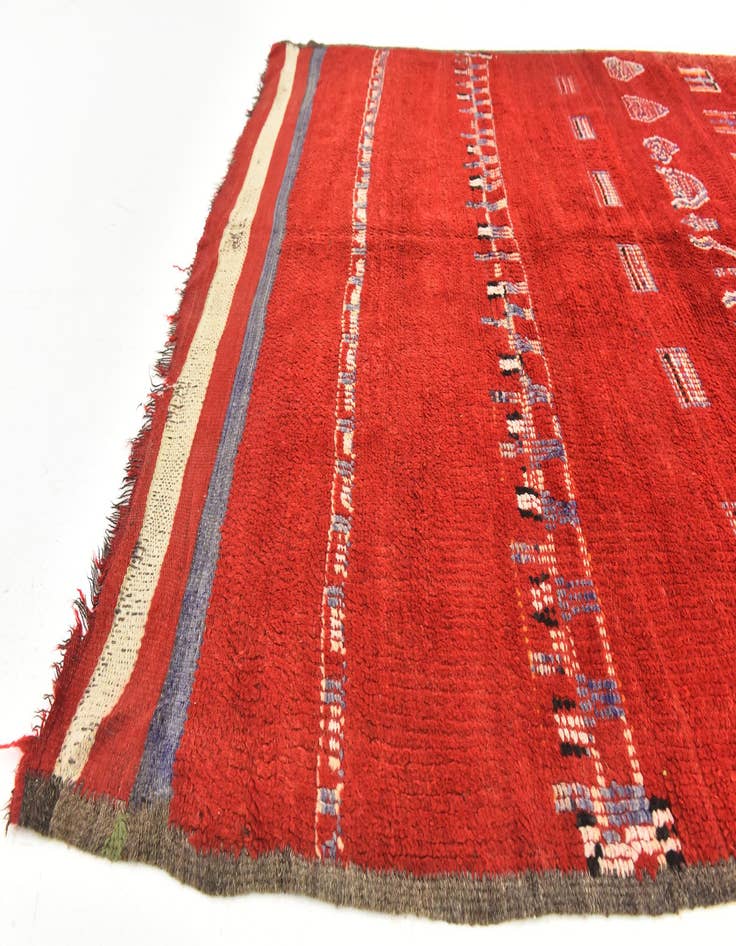 Detail image of  5' 4 x 11' 10  Hand Knotted Moroccan Wool Runner Rug