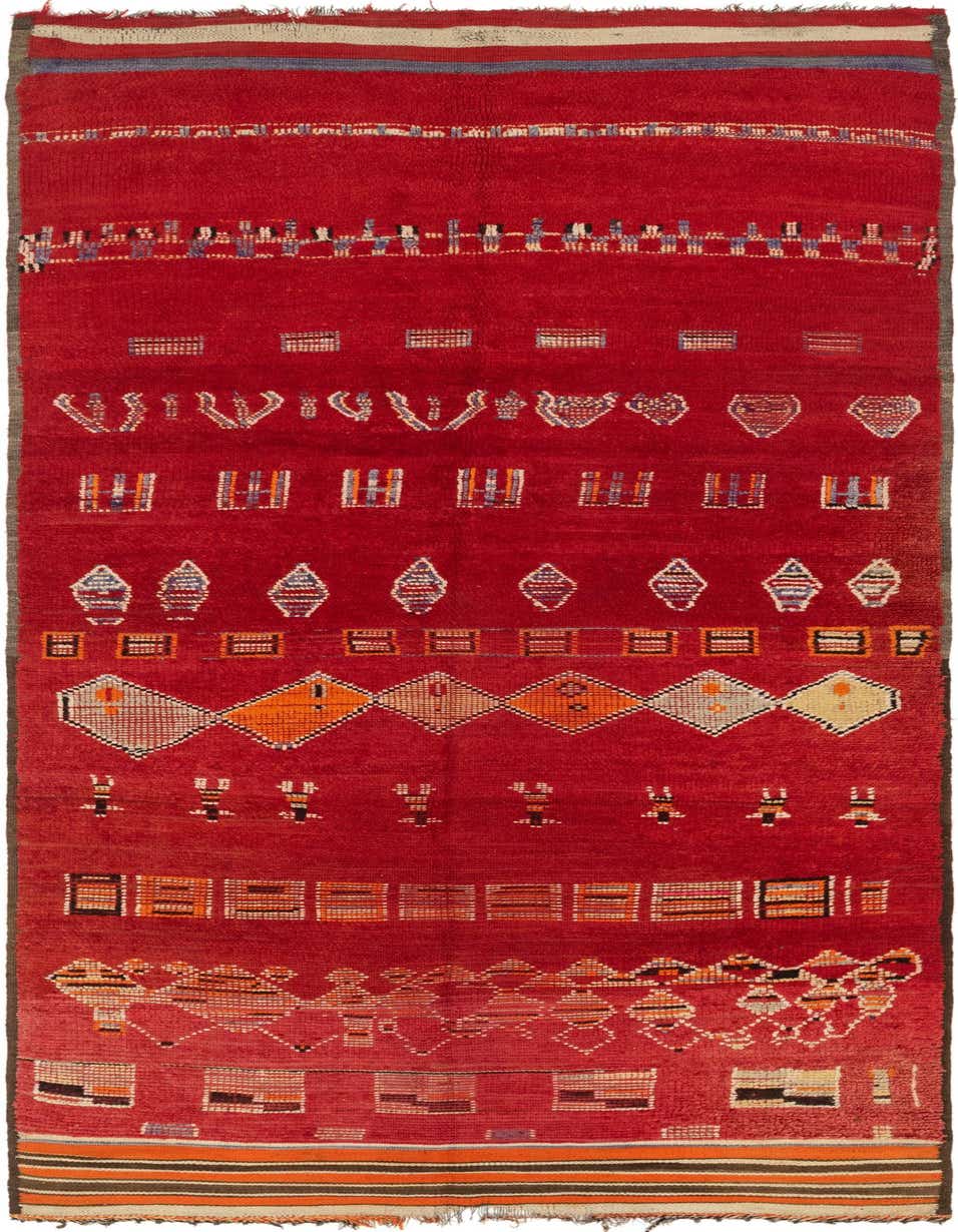 Primary image  5' 4 x 11' 10  Hand Knotted Moroccan Wool Runner Rug