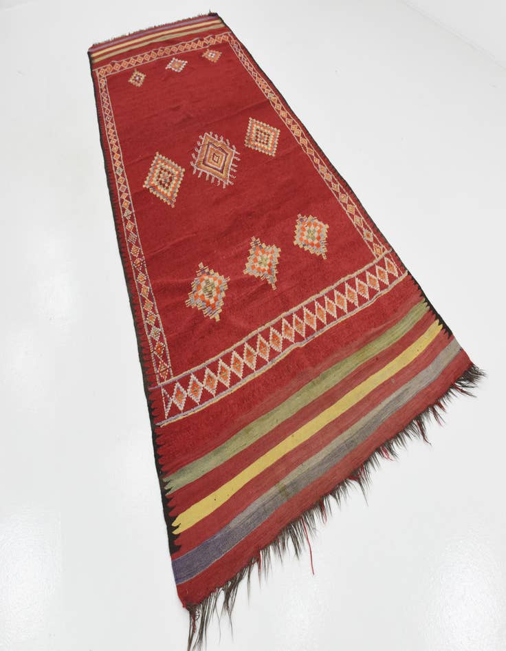 Detail image of  5' 9 x 13' 9  Hand Knotted Moroccan Wool Runner Rug