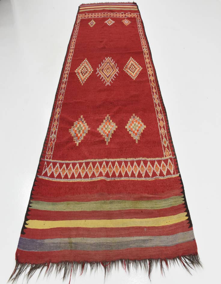 Detail image of  5' 9 x 13' 9  Hand Knotted Moroccan Wool Runner Rug