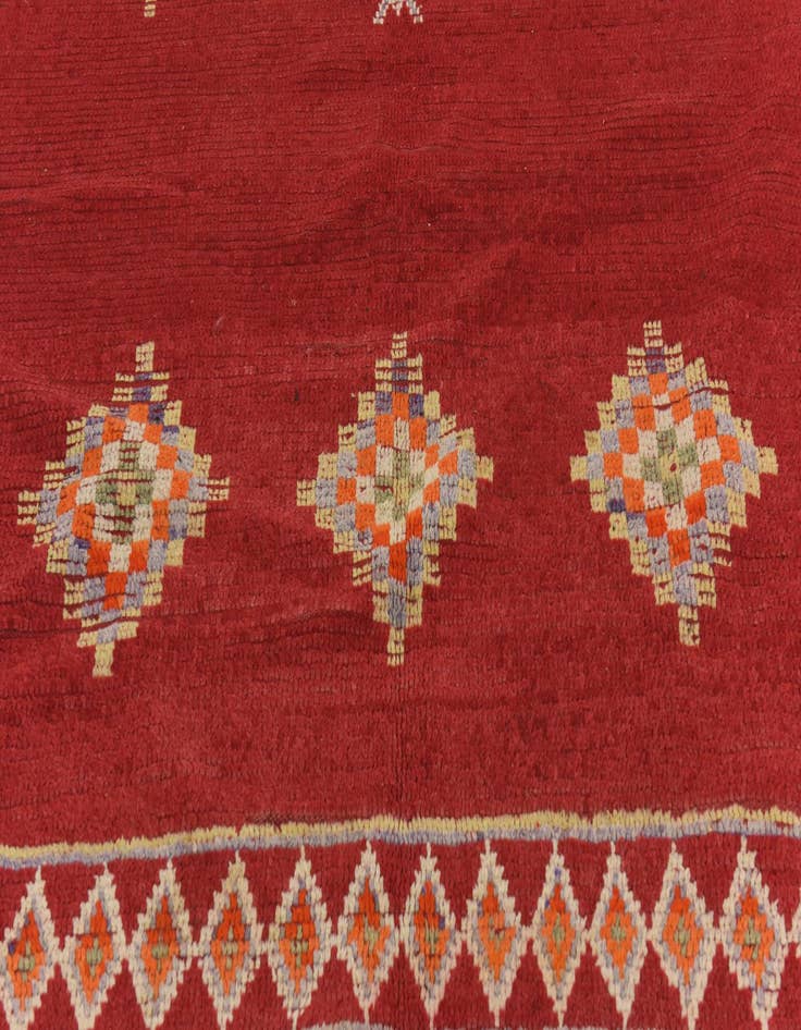 Detail image of  5' 9 x 13' 9  Hand Knotted Moroccan Wool Runner Rug