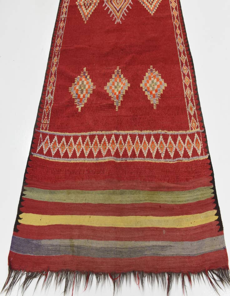 Detail image of  5' 9 x 13' 9  Hand Knotted Moroccan Wool Runner Rug