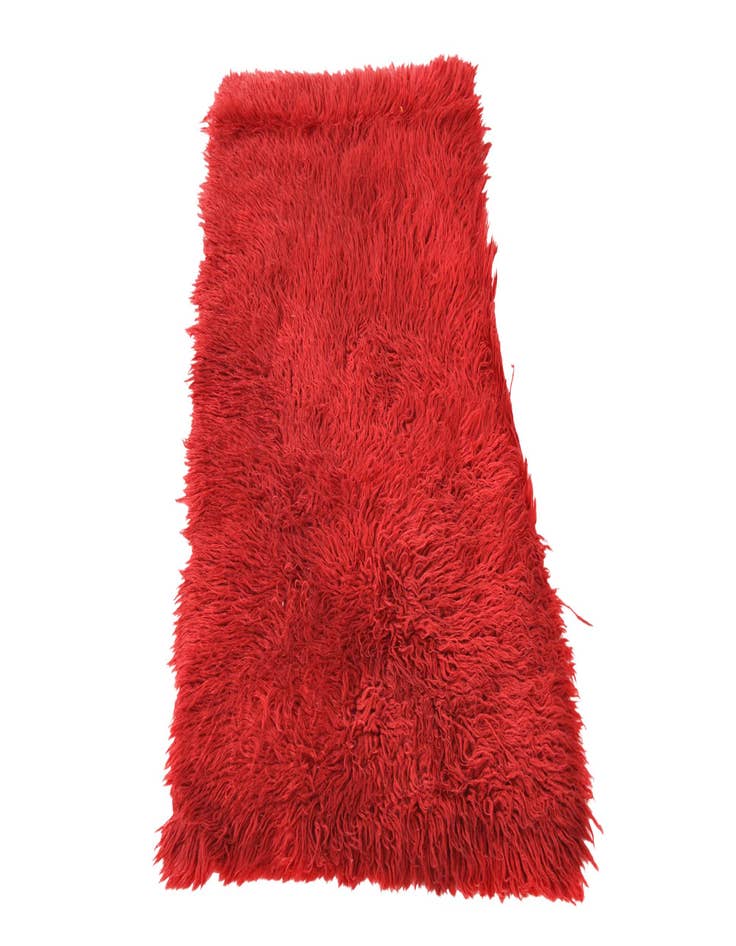 Detail image of  2' x 4'  Hand Knotted Moroccan Wool Runner Rug