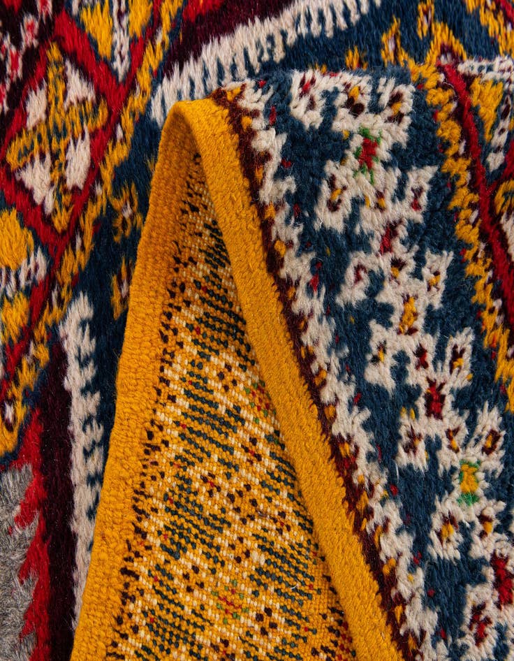 Detail image of  3' 8 x 17'  Hand Knotted Moroccan Wool Runner Rug
