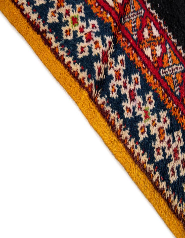 Detail image of  3' 8 x 17'  Hand Knotted Moroccan Wool Runner Rug