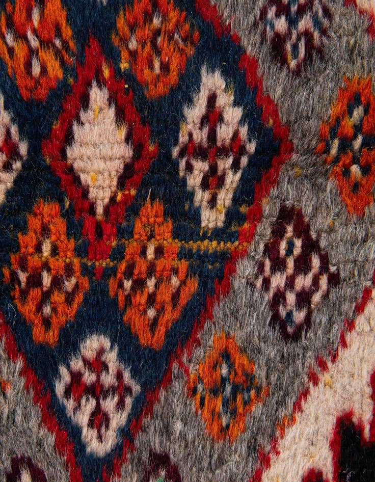 Detail image of  3' 8 x 17'  Hand Knotted Moroccan Wool Runner Rug