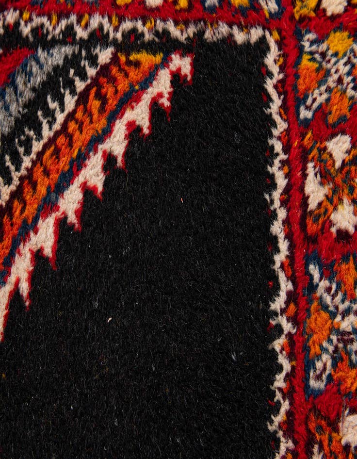 Detail image of  3' 8 x 17'  Hand Knotted Moroccan Wool Runner Rug