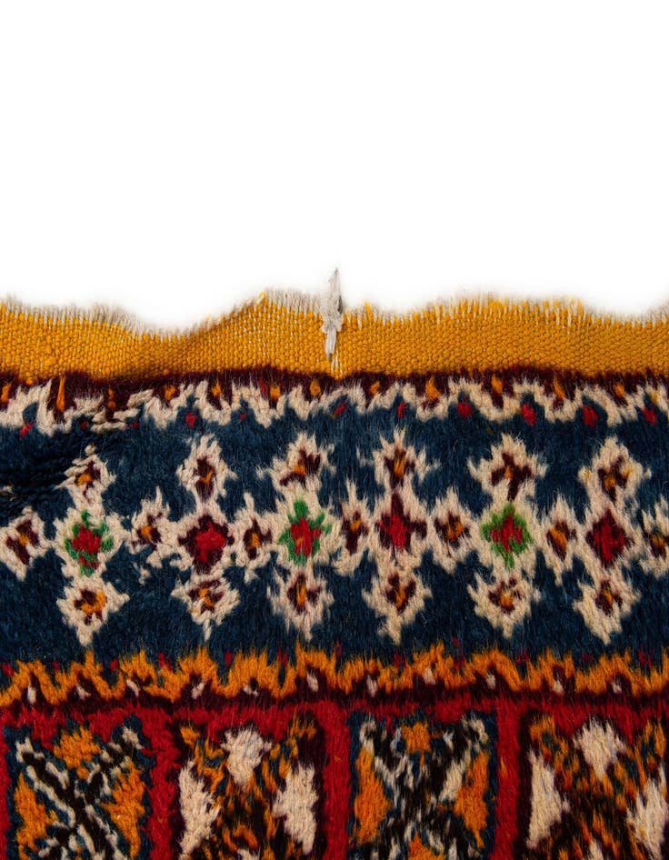 Detail image of  3' 8 x 17'  Hand Knotted Moroccan Wool Runner Rug