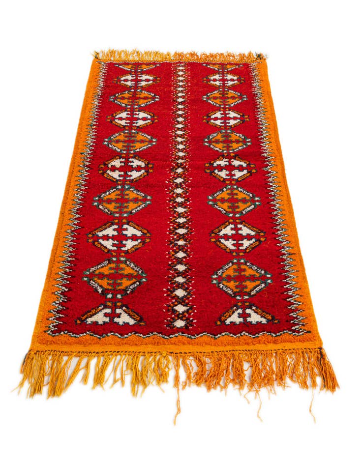 Detail image of  2' 5 x 5' 6  Hand Knotted Moroccan Wool Runner Rug