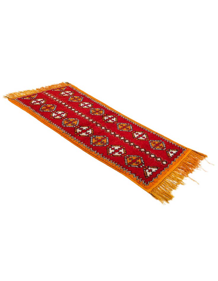 Detail image of  2' 5 x 5' 6  Hand Knotted Moroccan Wool Runner Rug