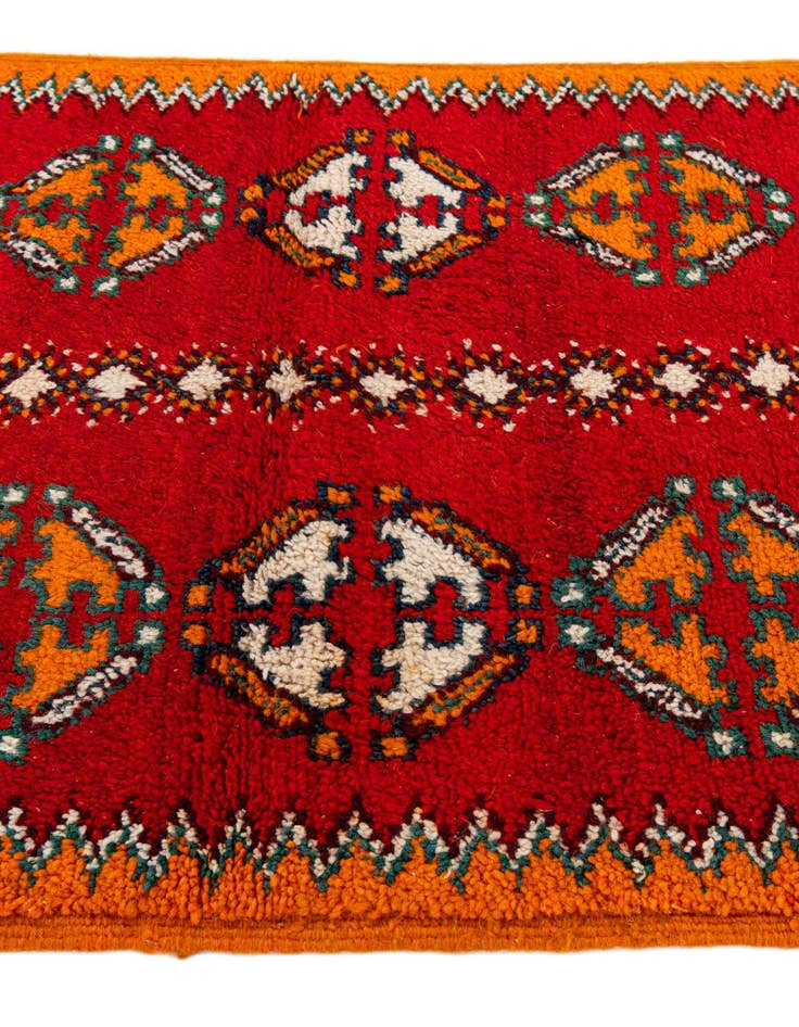 Detail image of  2' 5 x 5' 6  Hand Knotted Moroccan Wool Runner Rug