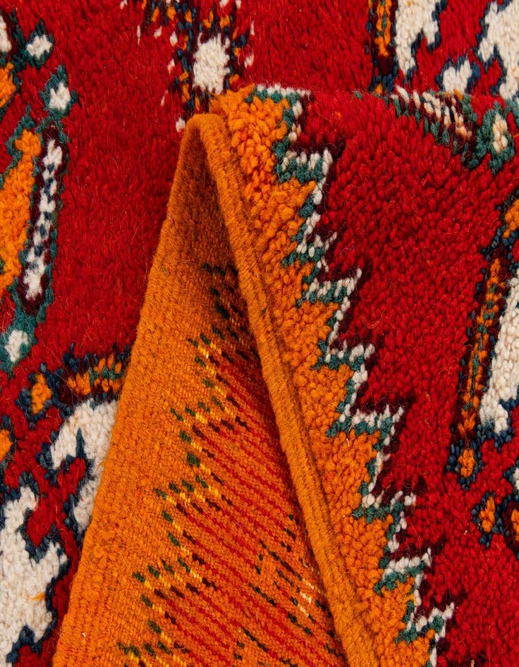 Detail image of  2' 5 x 5' 6  Hand Knotted Moroccan Wool Runner Rug