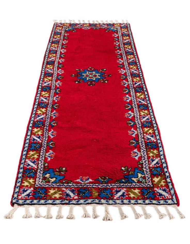 Detail image of  2' 10 x 9' 6  Hand Knotted Moroccan Wool Runner Rug