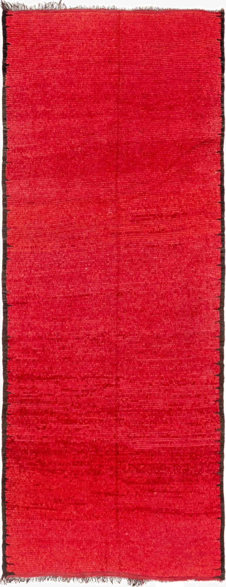  4' 10 x 12' 5  Hand Knotted Moroccan Wool Runner Rug