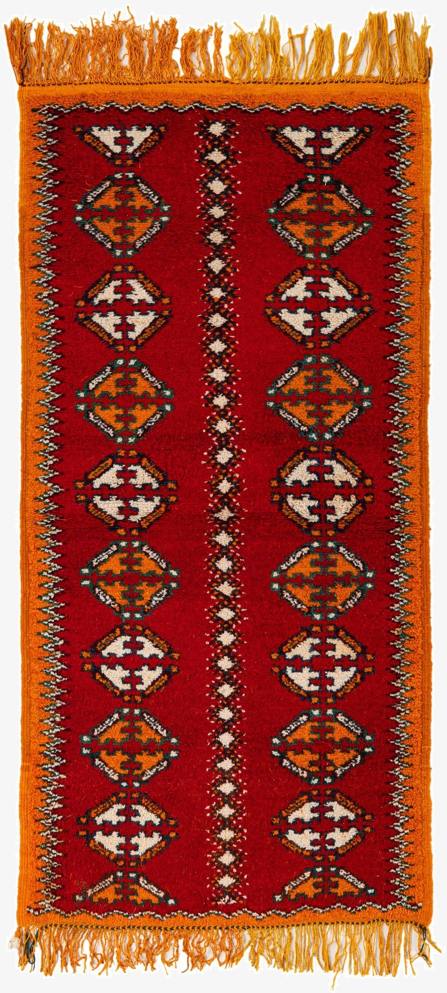  2' 5 x 5' 6  Hand Knotted Moroccan Wool Runner Rug