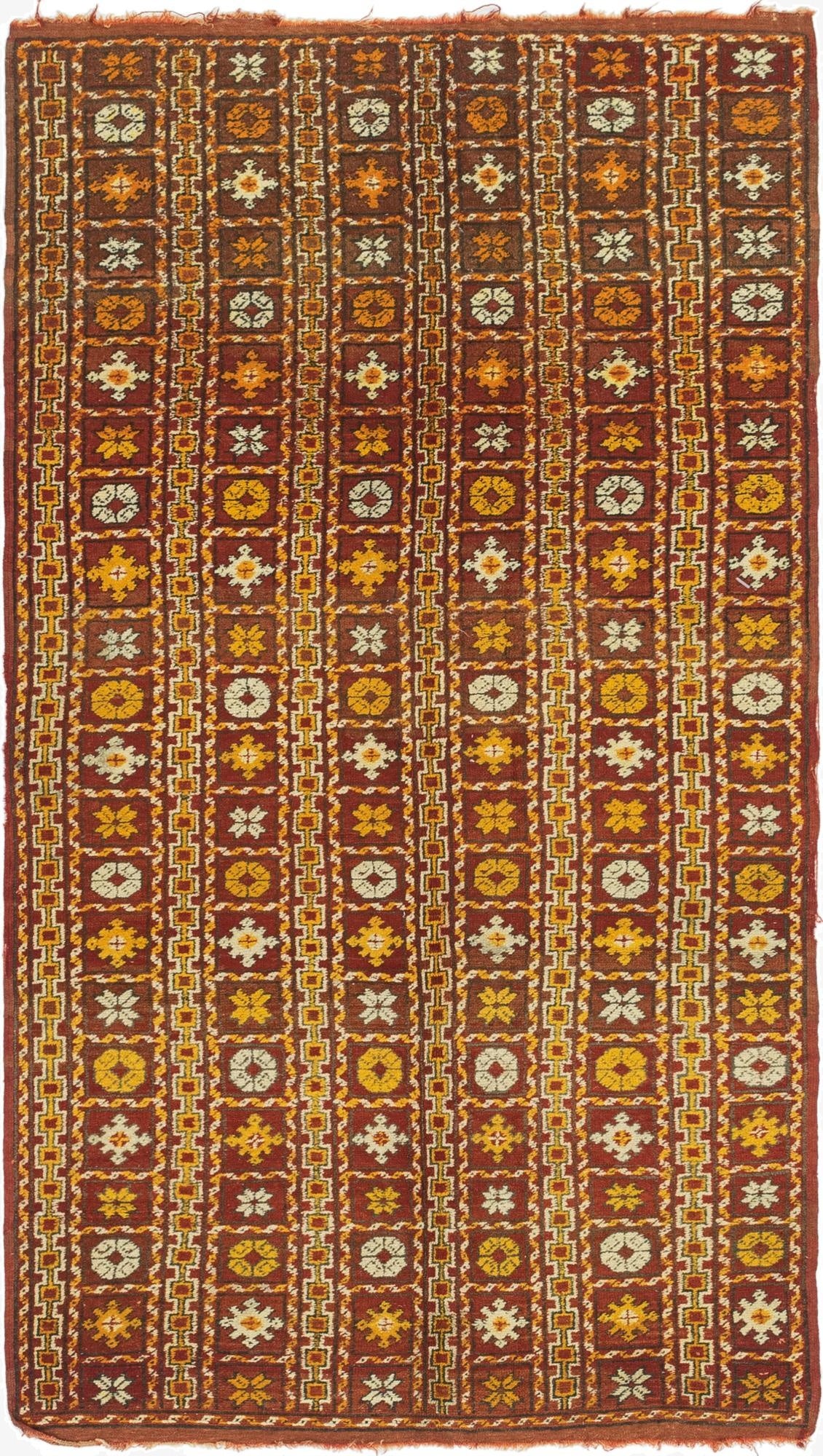  4' 5 x 8' 2  Hand Knotted Moroccan Wool Runner Rug