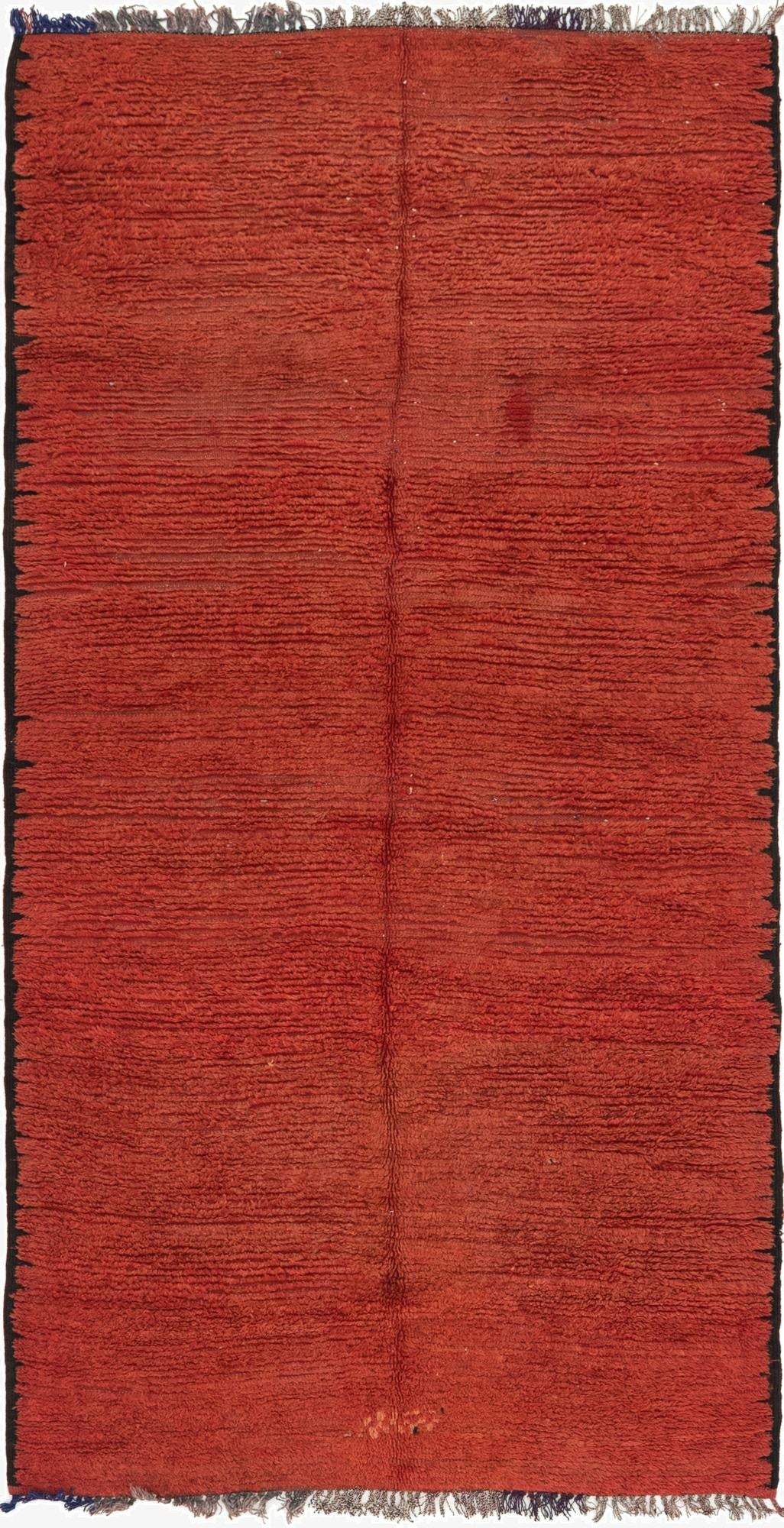  4' 10 x 9' 10  Hand Knotted Moroccan Wool Runner Rug