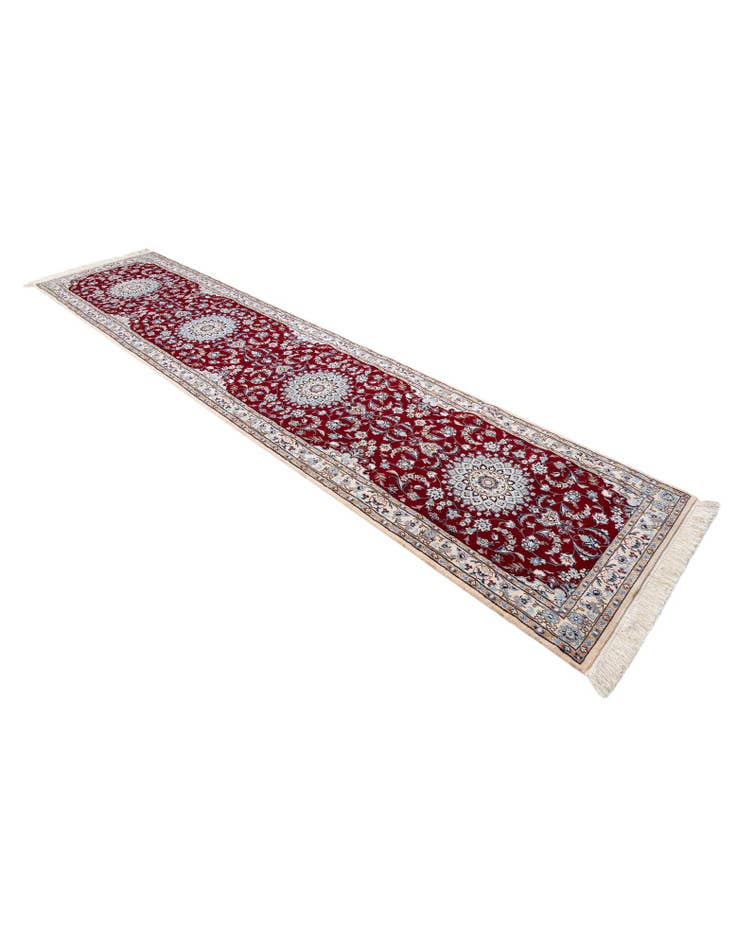 Detail image of  2' 8 x 12' 7  Hand Knotted Nain Persian Runner Rug