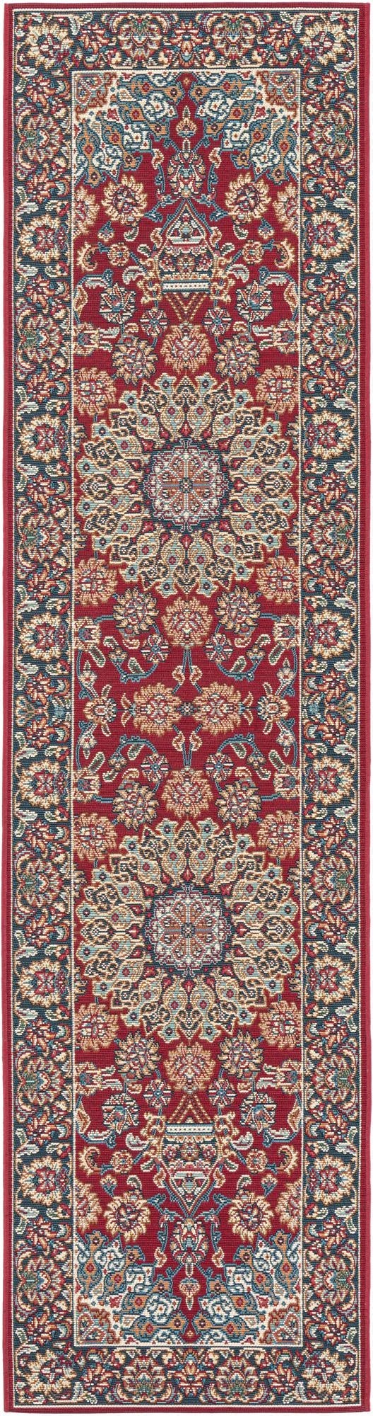  2' x 8'  Washable Traditional Indoor / Outdoor Runner Rug