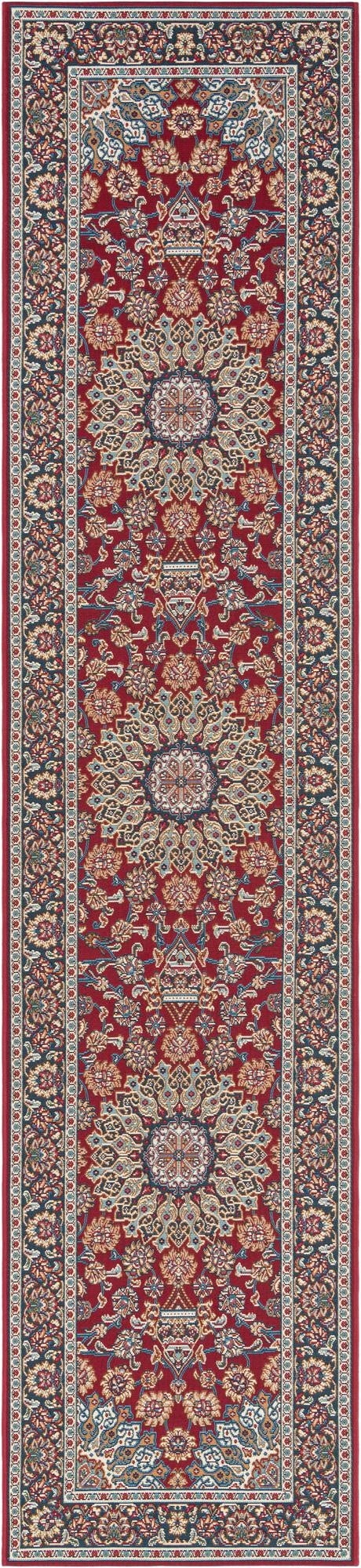  2' 7 x 12'  Washable Traditional Indoor / Outdoor Runner Rug