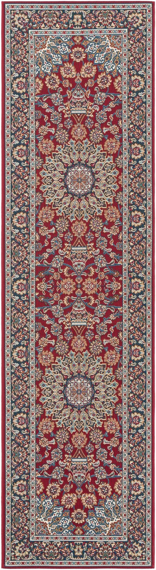  2' 7 x 10'  Washable Traditional Indoor / Outdoor Runner Rug