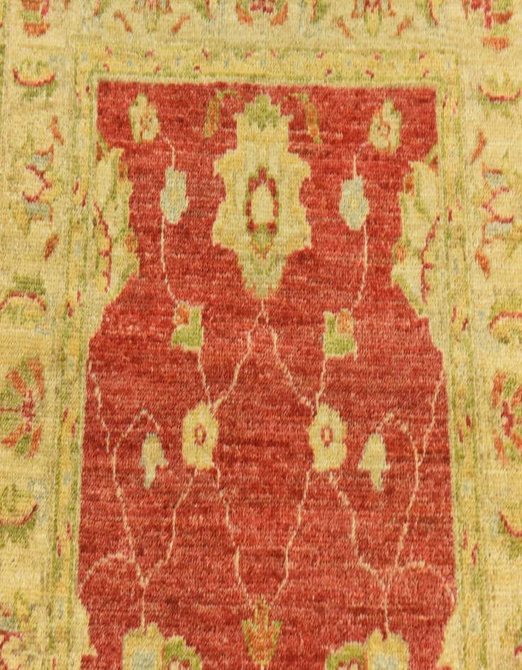 Detail image of  2' 4 x 10' 3  Hand Knotted Peshawar Ziegler Runner Rug