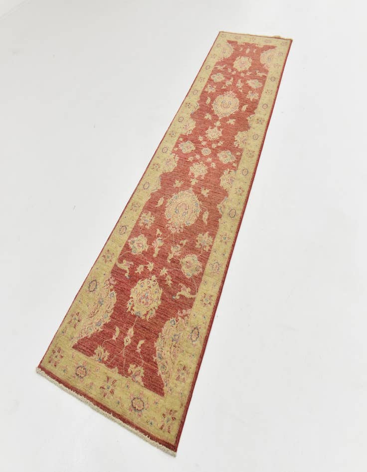 Detail image of  2' 8 x 9' 10  Hand Knotted Peshawar Ziegler Runner Rug