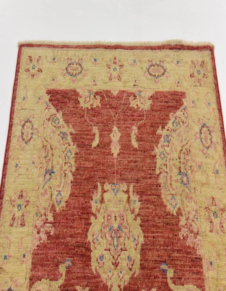 Detail image of  2' 8 x 9' 10  Hand Knotted Peshawar Ziegler Runner Rug