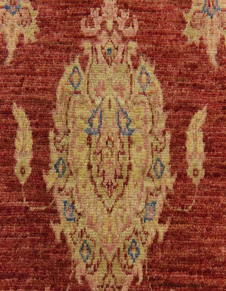 Detail image of  2' 8 x 9' 10  Hand Knotted Peshawar Ziegler Runner Rug