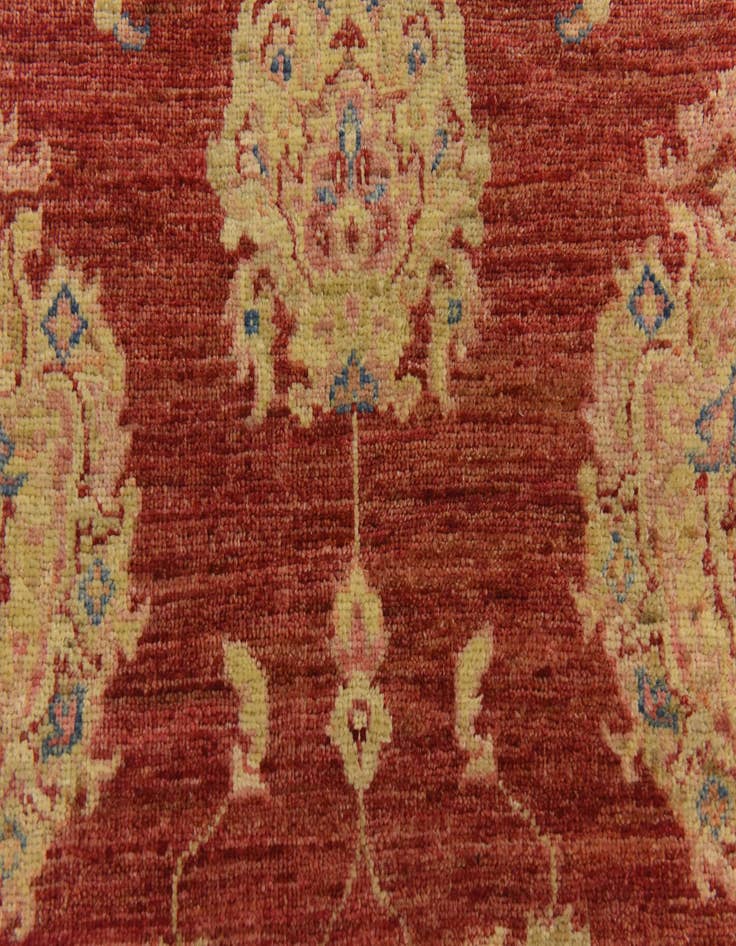Detail image of  2' 8 x 9' 10  Hand Knotted Peshawar Ziegler Runner Rug