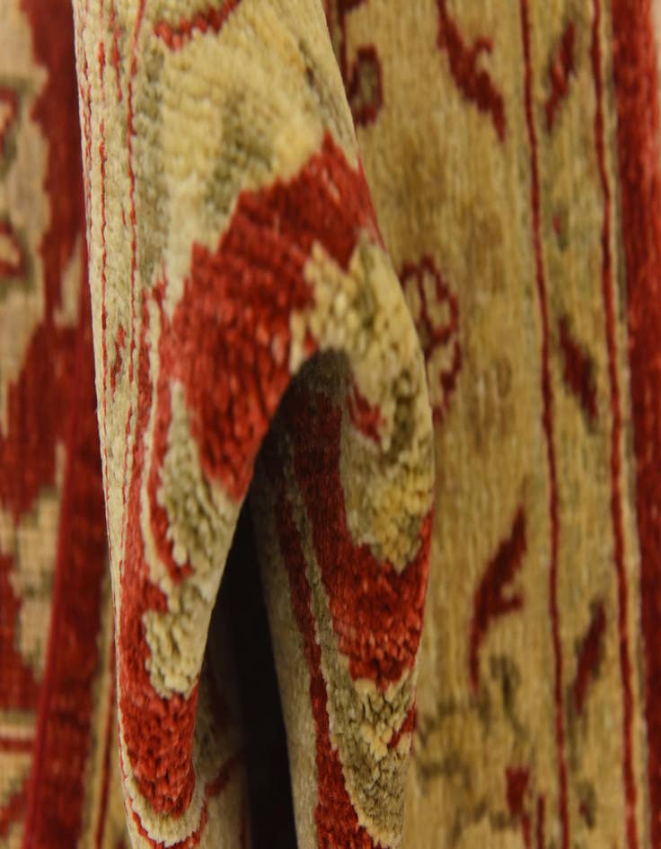 Detail image of  2' 7 x 9' 8  Hand Knotted Peshawar Ziegler Runner Rug