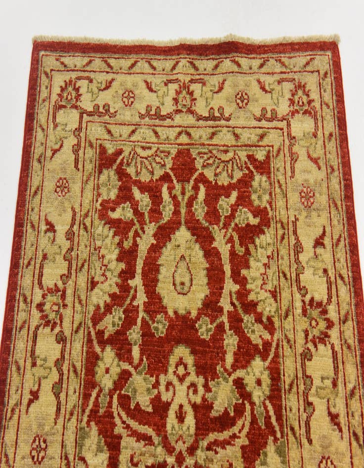 Detail image of  2' 7 x 9' 8  Hand Knotted Peshawar Ziegler Runner Rug