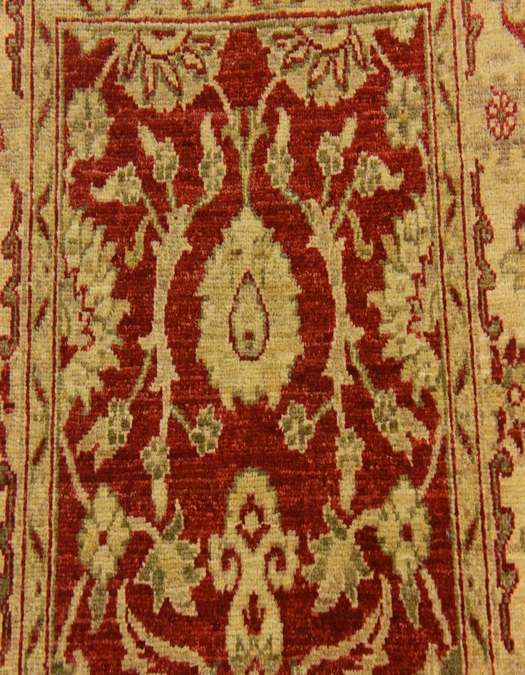Detail image of  2' 7 x 9' 8  Hand Knotted Peshawar Ziegler Runner Rug