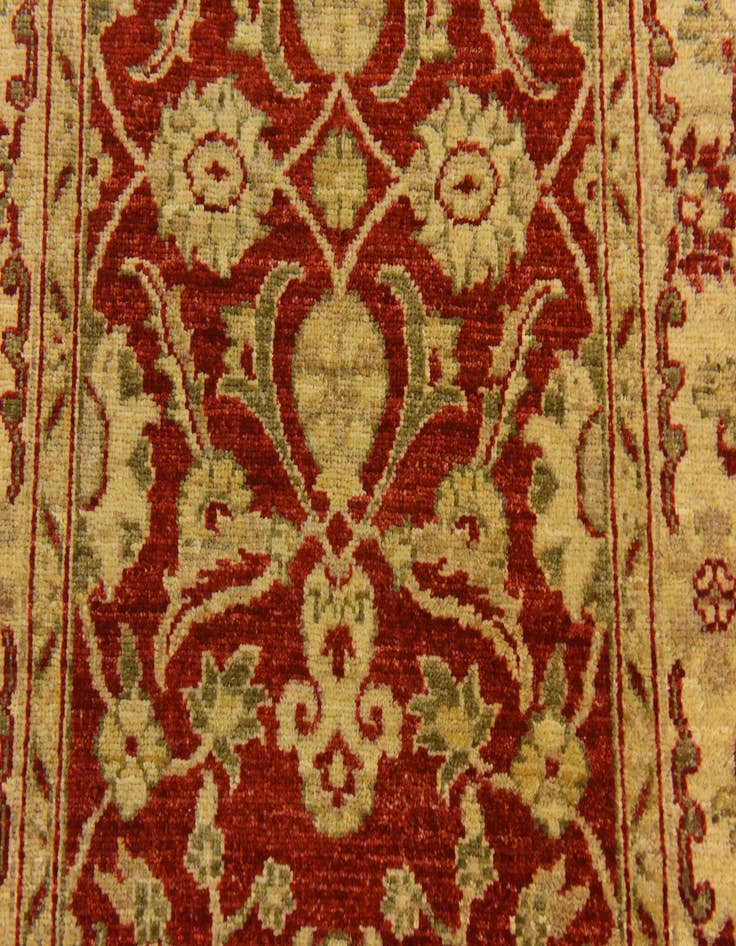 Detail image of  2' 7 x 9' 8  Hand Knotted Peshawar Ziegler Runner Rug