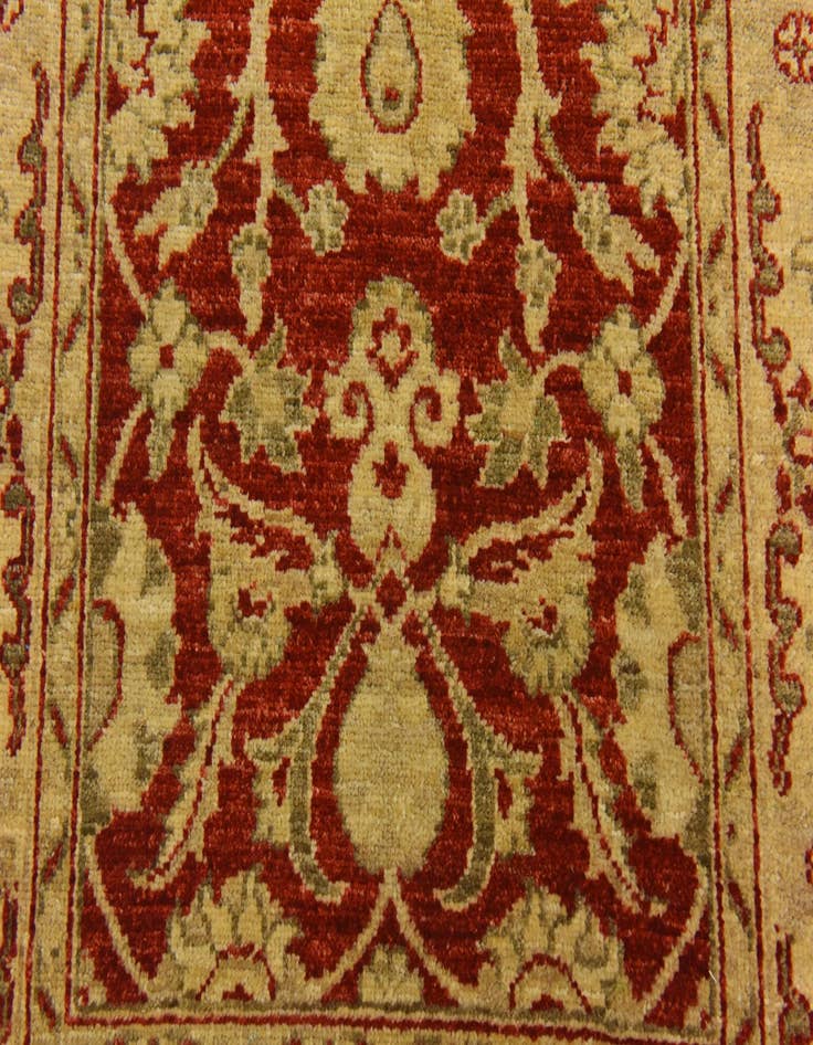 Detail image of  2' 7 x 9' 8  Hand Knotted Peshawar Ziegler Runner Rug