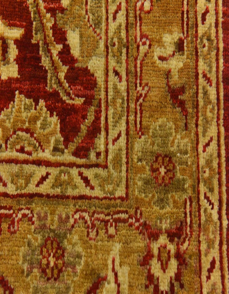 Detail image of  2' 8 x 9' 8  Hand Knotted Peshawar Ziegler Runner Rug