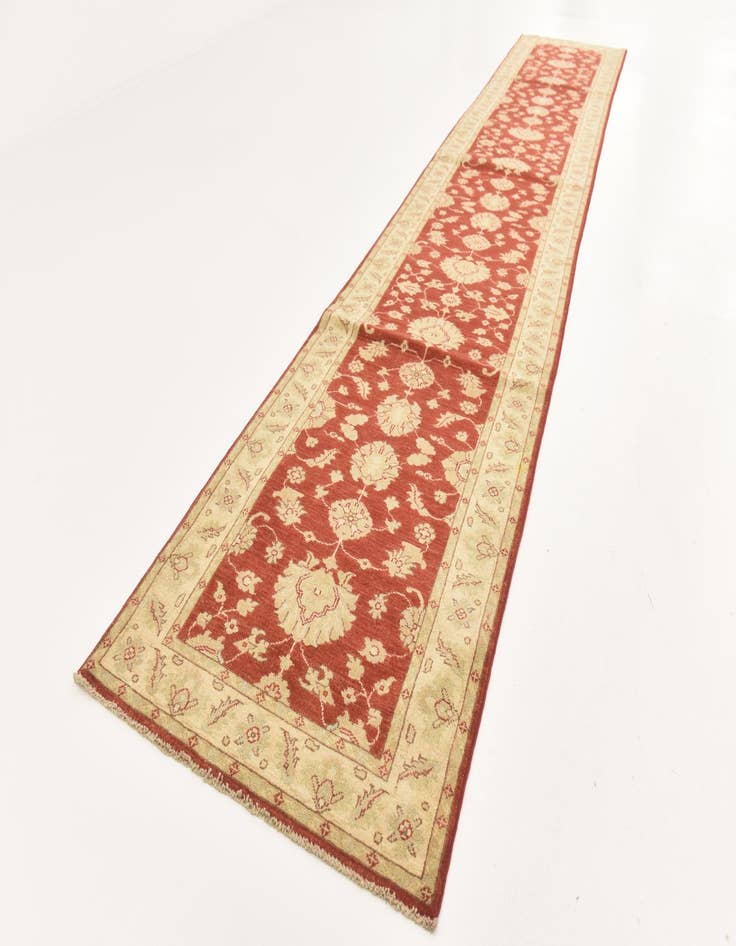 Detail image of  3' x 16' 7  Hand Knotted Peshawar Ziegler Runner Rug