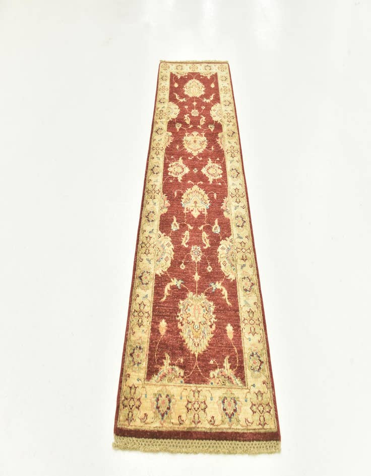 Detail image of  2' x 6' 1  Hand Knotted Peshawar Ziegler Runner Rug