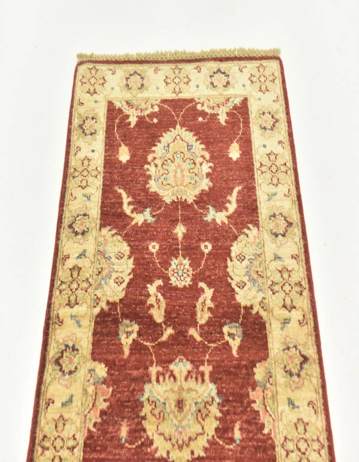 Detail image of  2' x 6' 1  Hand Knotted Peshawar Ziegler Runner Rug