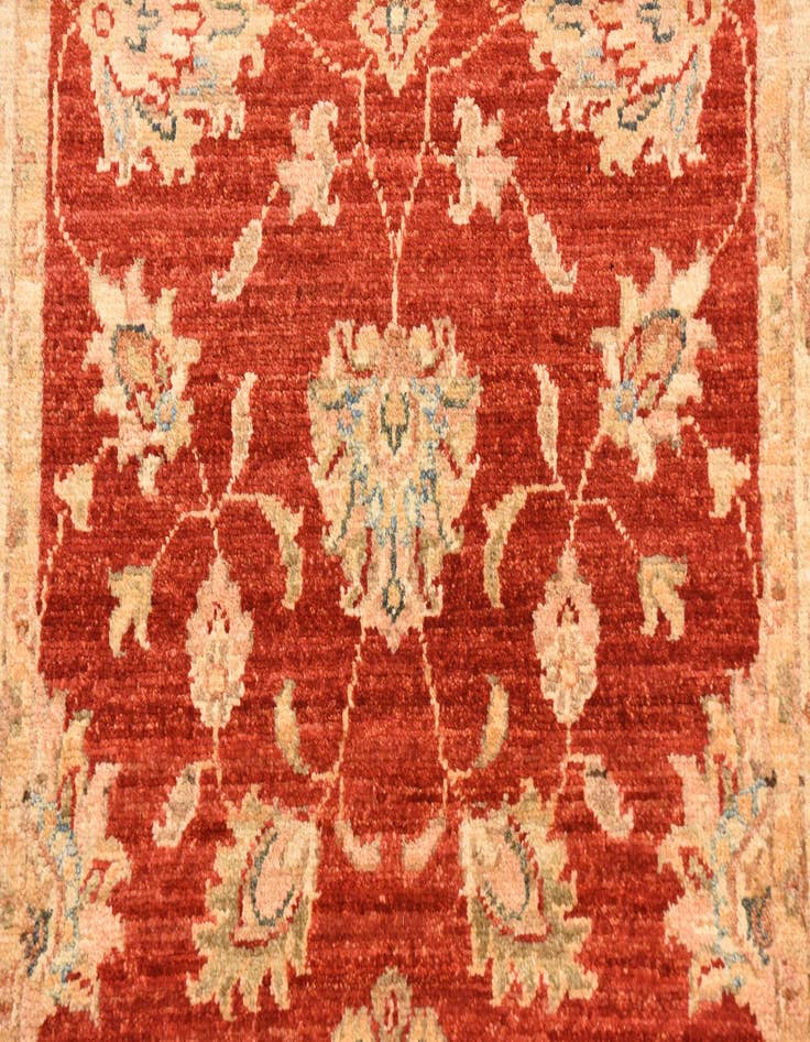 Detail image of  2' 9 x 9' 11  Hand Knotted Peshawar Ziegler Runner Rug