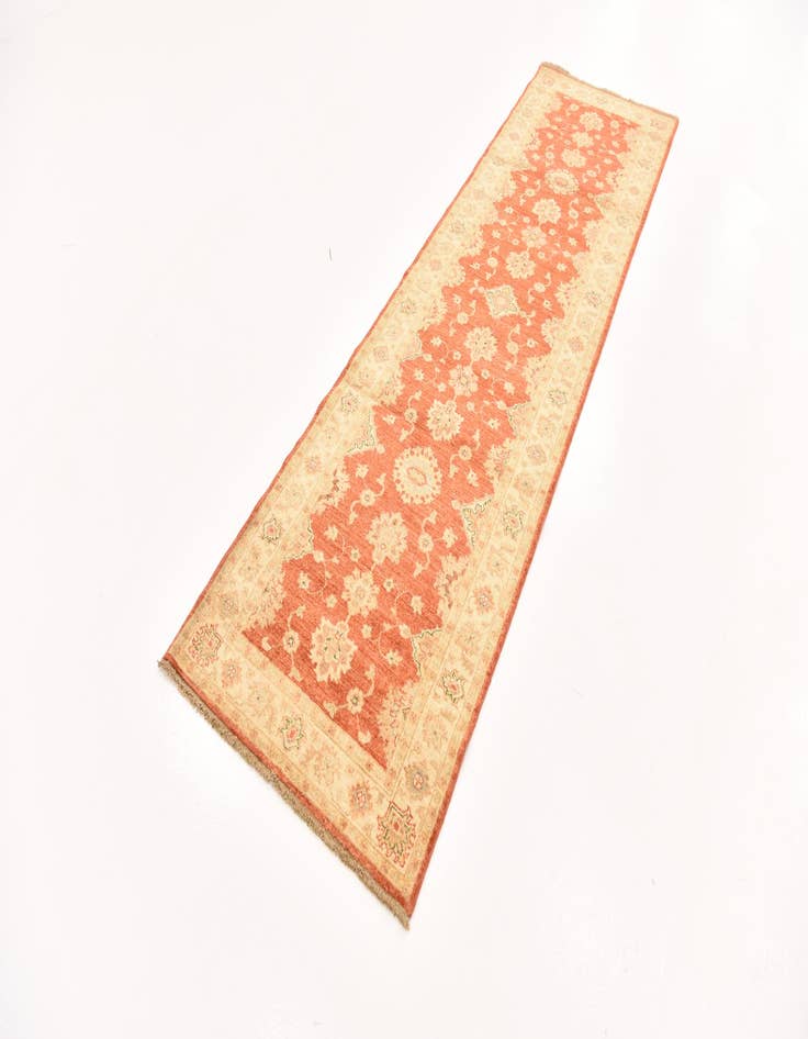 Detail image of  2' 9 x 9' 9  Hand Knotted Peshawar Ziegler Runner Rug