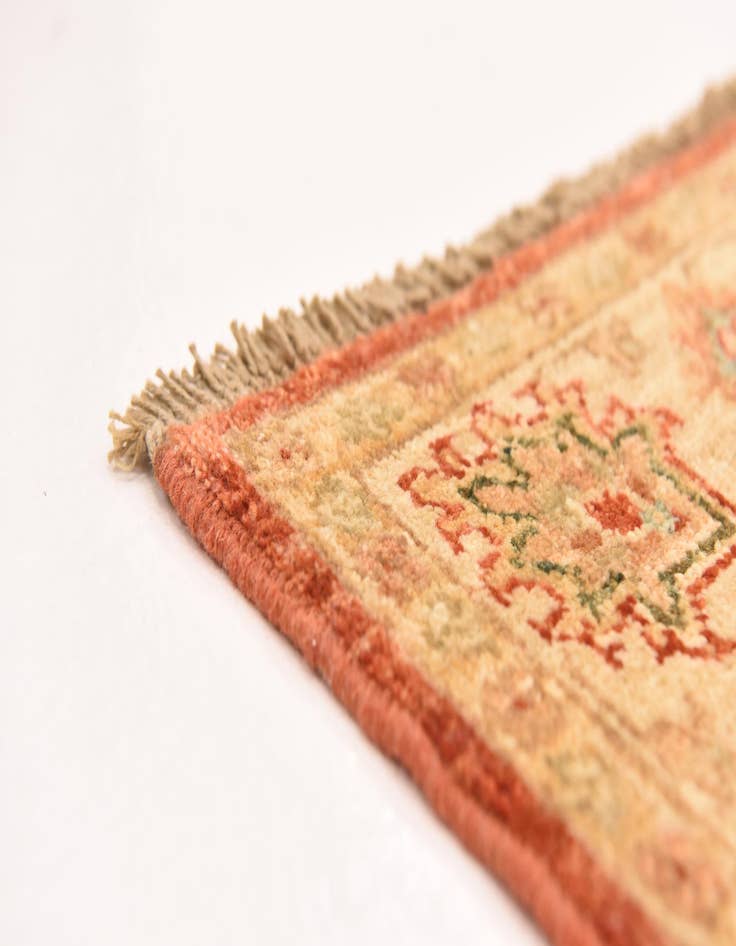 Detail image of  2' 9 x 9' 9  Hand Knotted Peshawar Ziegler Runner Rug