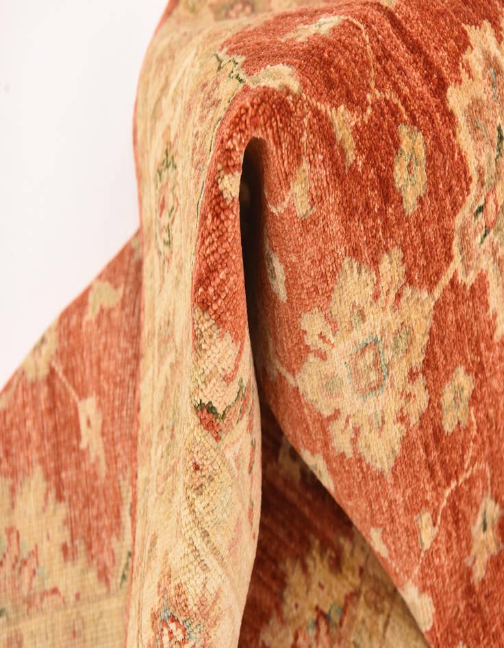 Detail image of  2' 9 x 9' 9  Hand Knotted Peshawar Ziegler Runner Rug