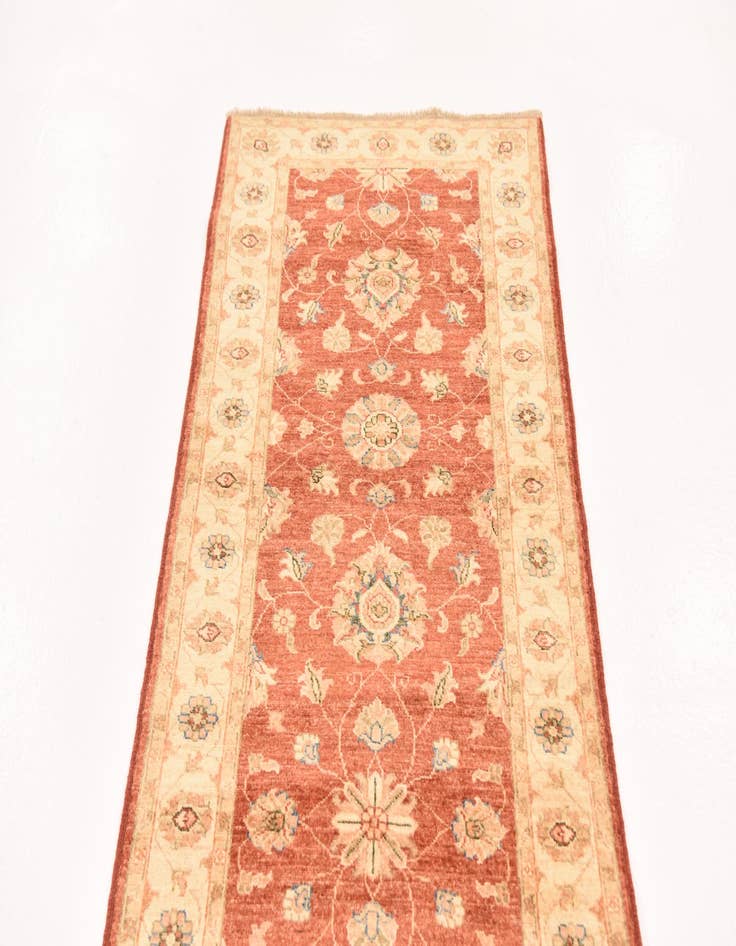 Detail image of  2' 9 x 9' 6  Hand Knotted Peshawar Ziegler Runner Rug