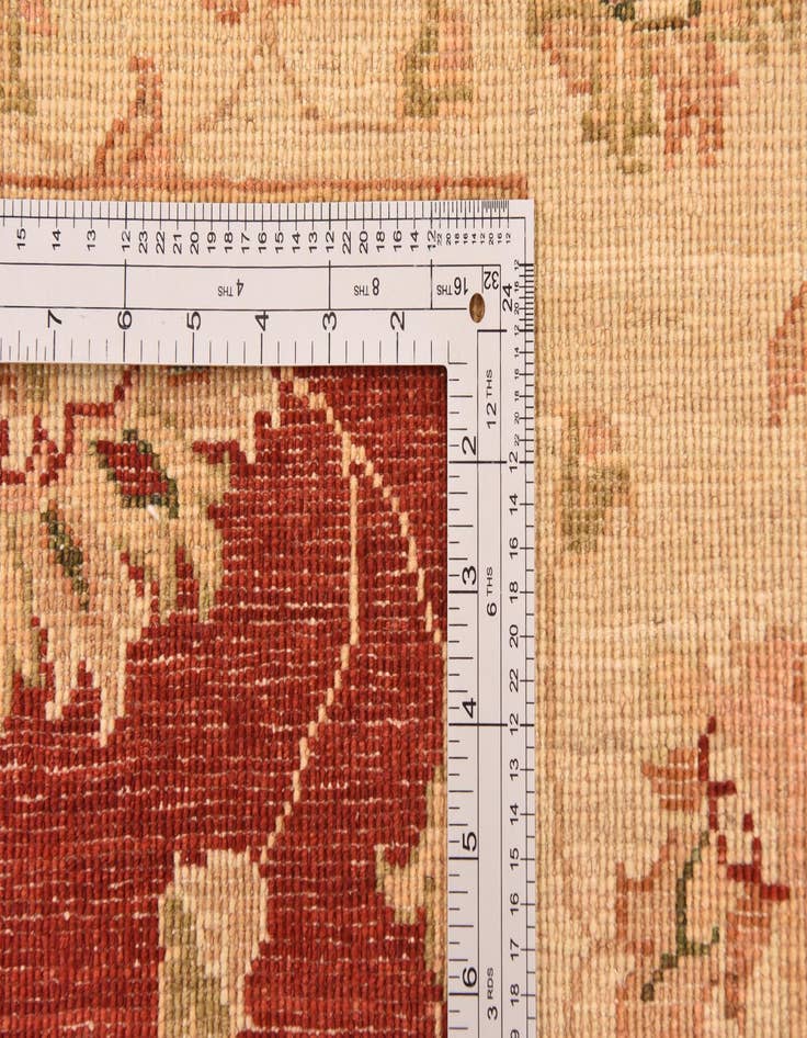 Detail image of  4' 1 x 9' 5  Hand Knotted Peshawar Ziegler Runner Rug
